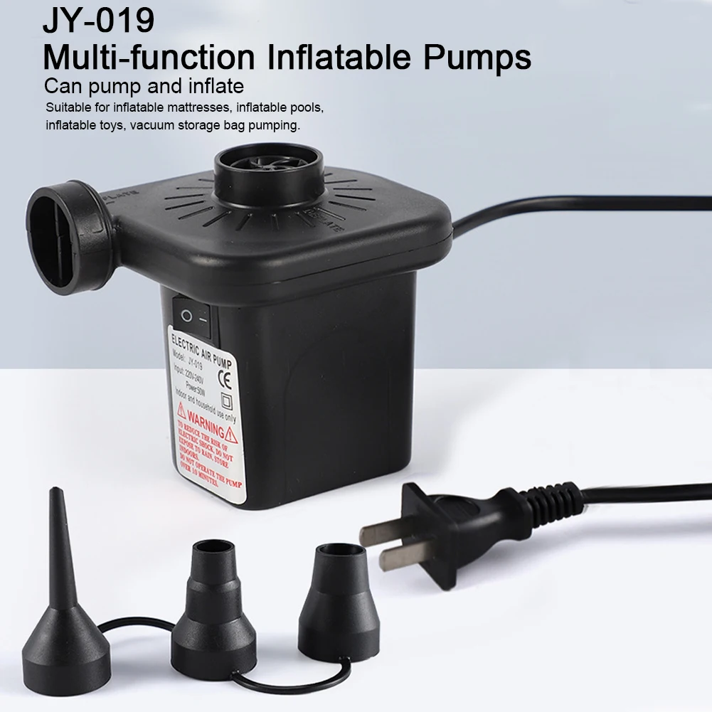 Portable Air Pump Quick-Fill Air Mattress Pump Inflator/Deflator Pumps for Inflatables Air Mattress Bed Couch Swim Ring view 2