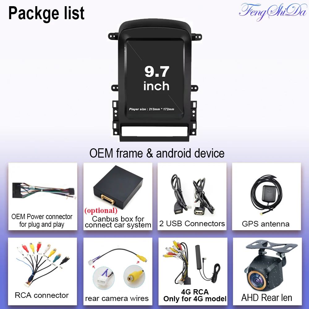 Android 16 For Chevrolet Captiva 2006 - 2011 Car Radio 9.7 inch Stereo Navigation GPS Head Unit Stereo Multimedia Player 5G WIFI