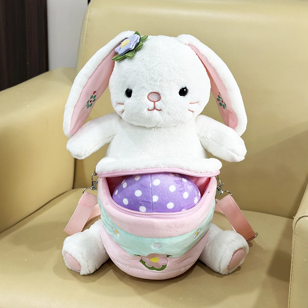 

Dark Series Plush Rabbbit Toy Easter Bunny Doll Stuffed Gothic Rock Style Bag Halloween Plush Toy Home Halloween Christmas Gifts