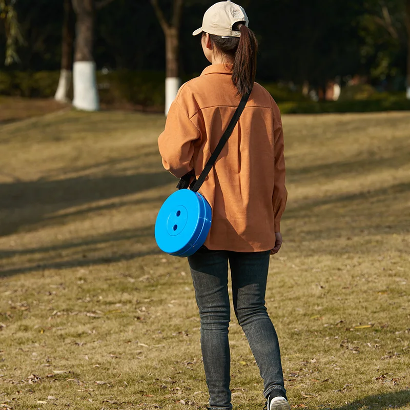 Taburete plegable portátil de plástico ligero, silla de cola de Metro, Camping al aire libre, pesca con bolsa de transporte, taburete telescópico