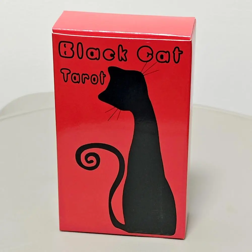 Tarot de gato negro, 10,3x6cm, baraja de gato sombreado, baraja felina, 78 Uds., cartas de Tarot basadas en el sistema Rider Waite para principiantes