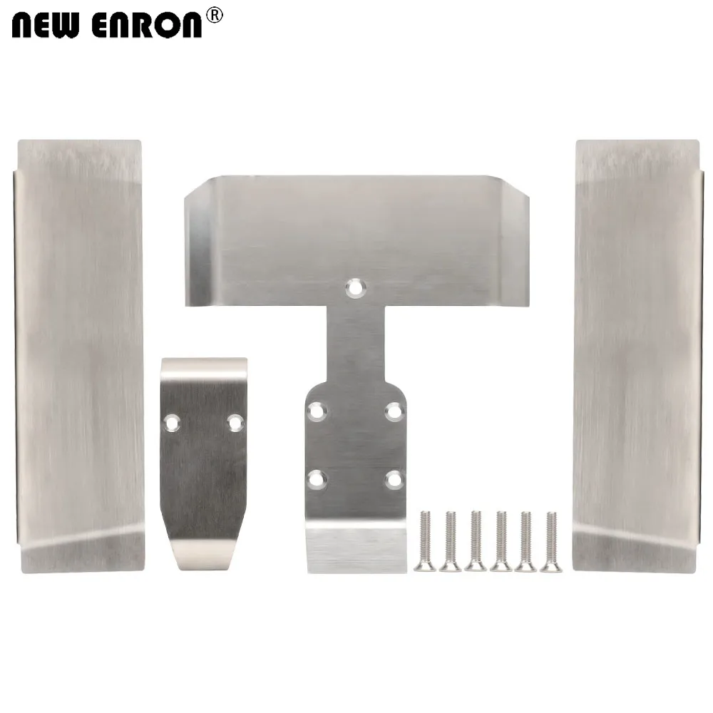 NEW ENRON 4pcs Stainless Steel Skid Plate Protector for RC Car TRAXXAS 1/16 Mini E Revo 71054 VXL 71076 SUMMIT SLASH 4WD 70054