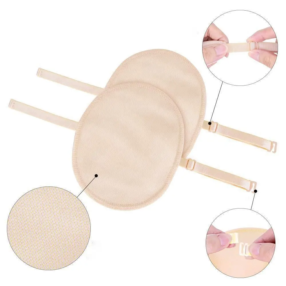 with Shoulder Strap Underarm Sweat Pads Breathable Reusable Armpit Absorbing Guards Polyester Adjustable