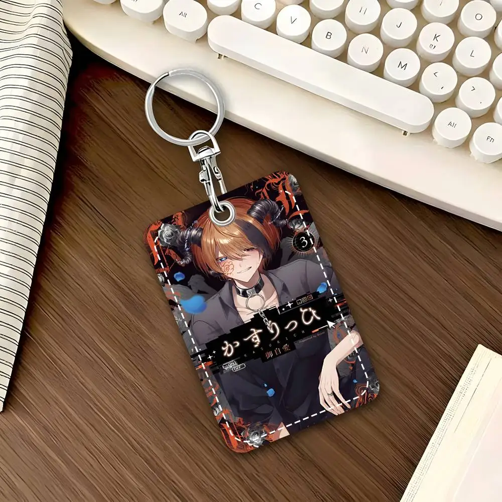 1 Stück Anime Kasurich Kartenetui Schlüsselanhänger Zugangskarten-Tasche Schlüsselanhänger Leder-Kartenhalter Schlüsselring – Detail 10