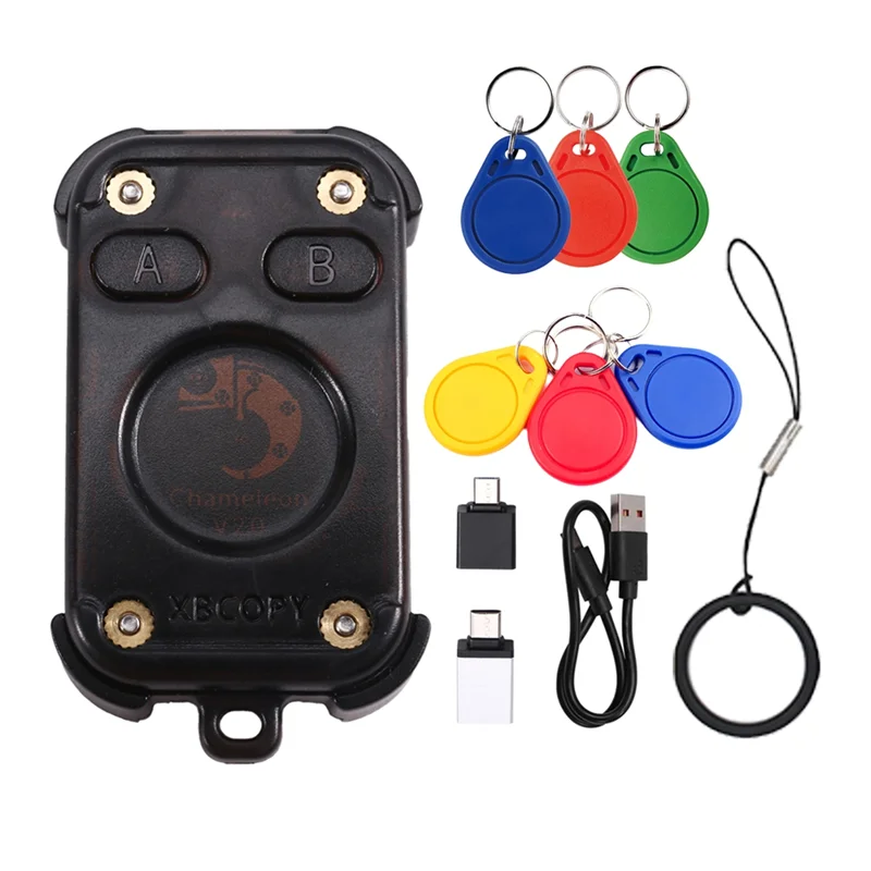 LXYB18B Chameleon V2.0 RFID Smart Chip Reader Emulator Smart Card Emulator Duplicator ID IC Card Decode +3XCUID/UID Keychain