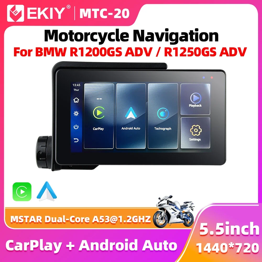 

EKIY Special For BMW R1200GS R1250GS ADV Motorcycle Wireless CarPlay Android Auto Portable Digital Dashboard Navigation Screen