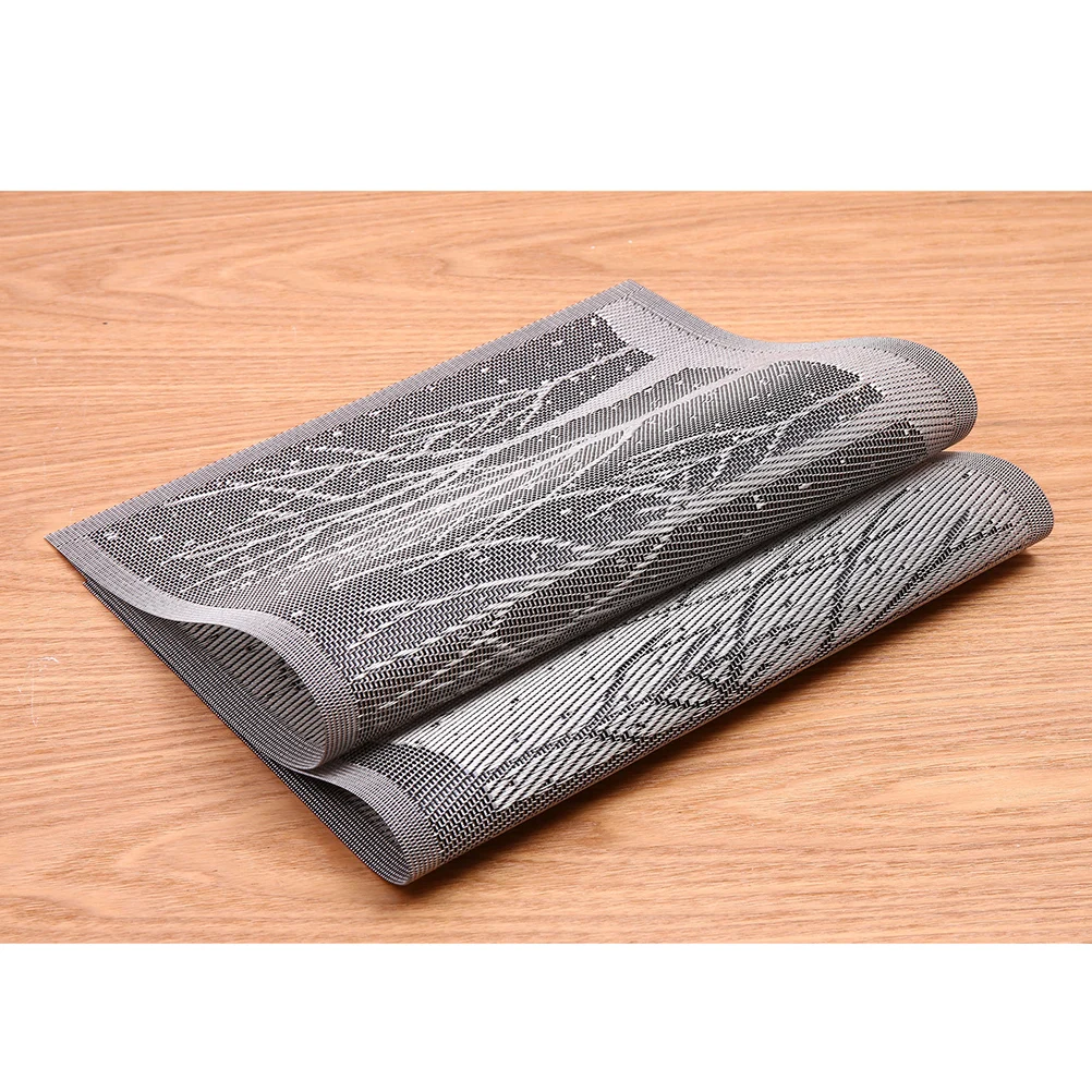 

4Pcs PVC Table Mat Anti-Slip Skid Resistance Heat Insulation Placemats for Home Hotel Restaurant Protection