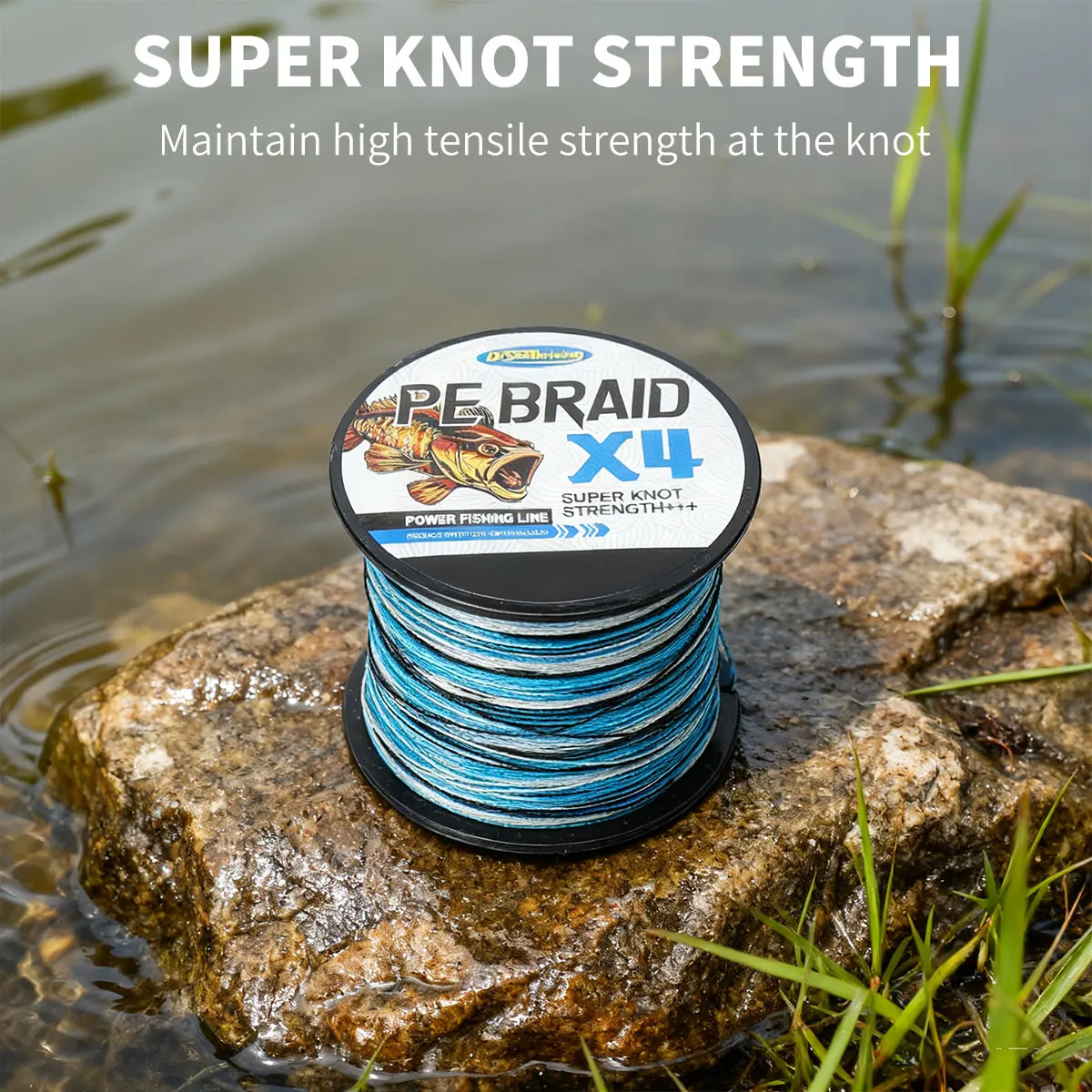 

Superline - Плетеная леска - Супер прочная - Устойчивая к истиранию - Без растяжения 4-прядная прочная мультифиламентная полиэтиленовая оплетка