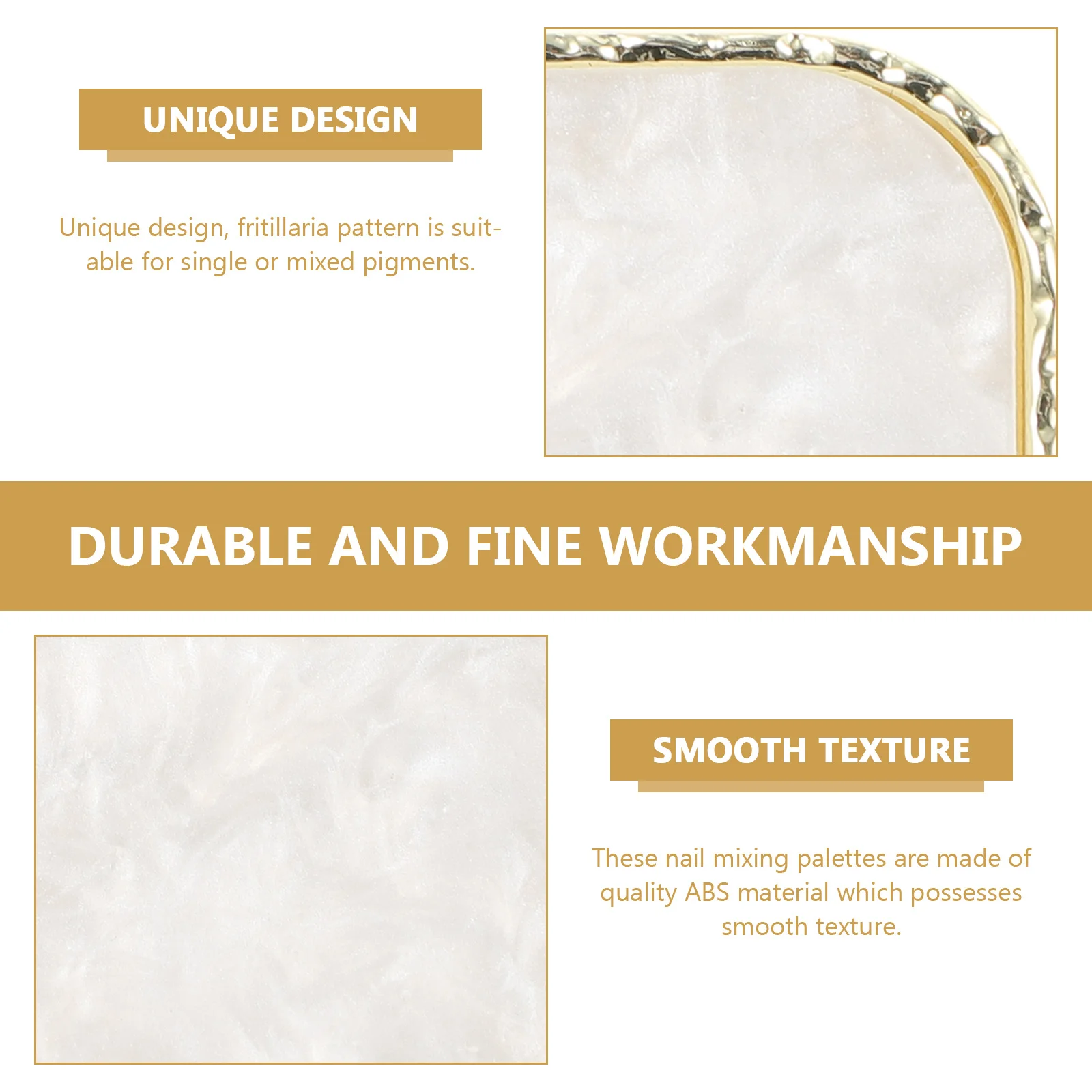 

3Pcs Ring Nail Art Palettes ABS Material Smooth Edges Easy Clean Portable DIY Manicure Color Mixing Tray Ring Palettes