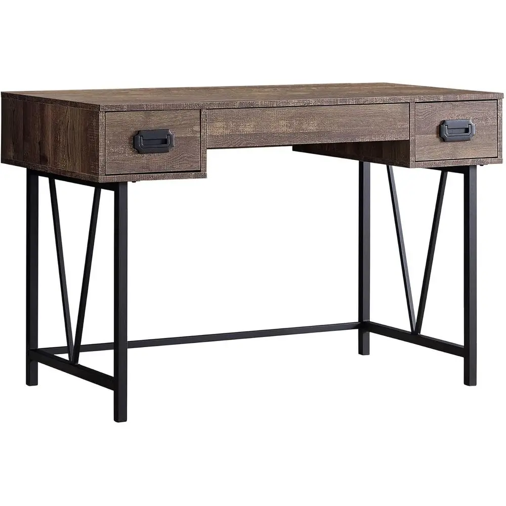 

Стол для ноутбука в индустриальном стиле с металлическими ножками, длина 48, коричневое мелиорированное дерево для дома и офиса