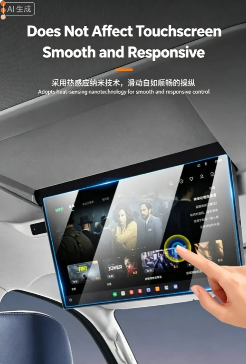 For GWM Tank 500 Hi4-T/Hi4-Z 2026 Car Navigation+instrument panel+rear seats +TV tempered film Scratch resistant Protective Film
