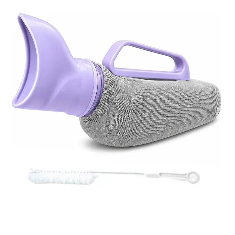

ABGR-Female Urinal, 40 Oz Portable Bedside Urinal For Women, Leak-Resistant Anti-Splash Design, Soft Silicone Cup
