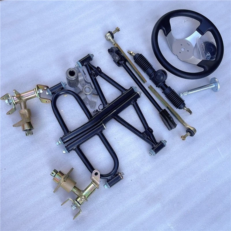 Modified ATV accessories, four-wheel kart front suspension rocker arm assembly, steering system for steering machine