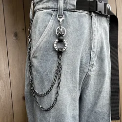 Metal Punk Rock Layered Chain Keychains For Men Women Waist Key Chain Wallet Jeans Hip-hop Pants Belt Chains Jewelry Accessories