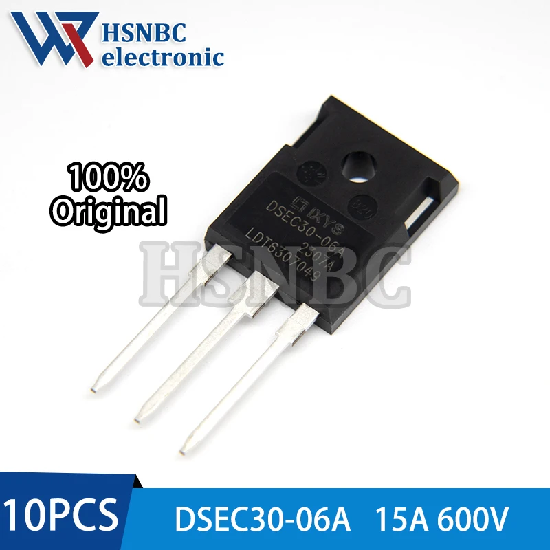 10PCS DSEC30-06A DSEC30-06 TO-247 15A 600V High Performance Fast Recovery Diode 100% New Original