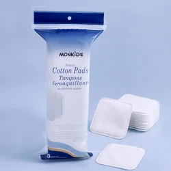 100pcs soft and breathable square makeup remover pads double-sided textured cotton pads, used for skin care and facial cleansing