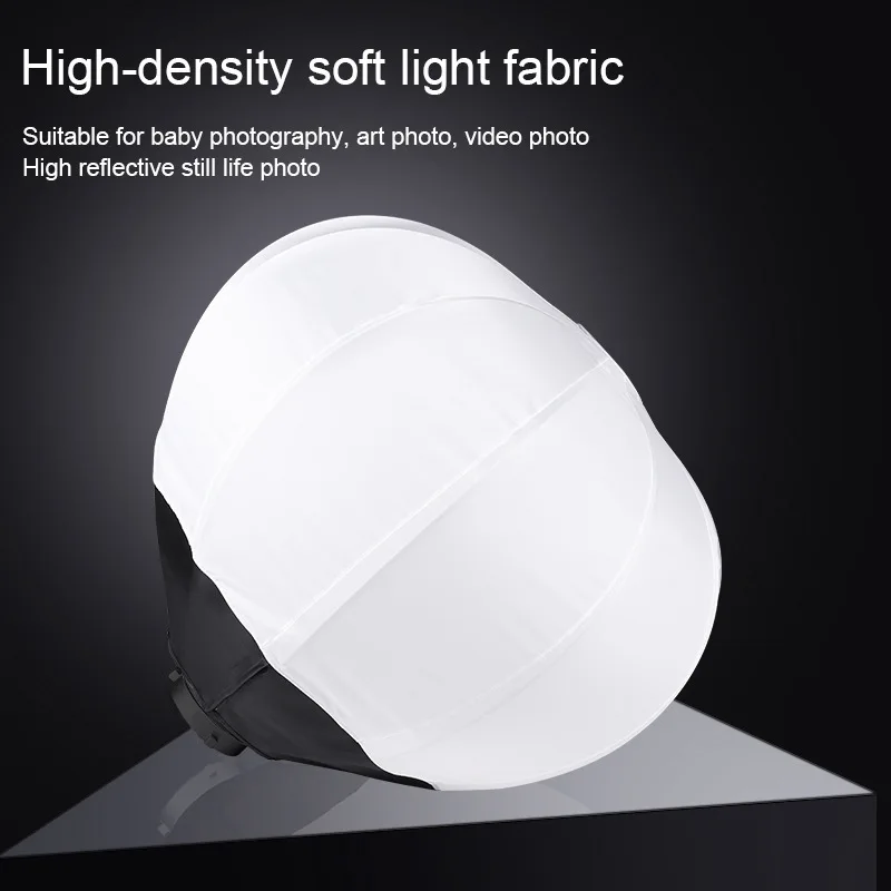 Bowens Mount Softbox Ball Sphere Diffuser for Studio Flash Monolight Continuous Lighting Photo Video Live Streaming
