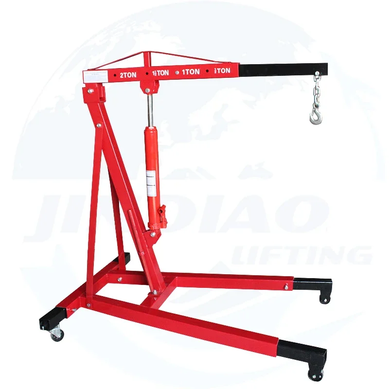 

2ton Hydraulic Foldable Car Engine Lifter Portable Crane Lift Mini Engine Hoist Shop Crane