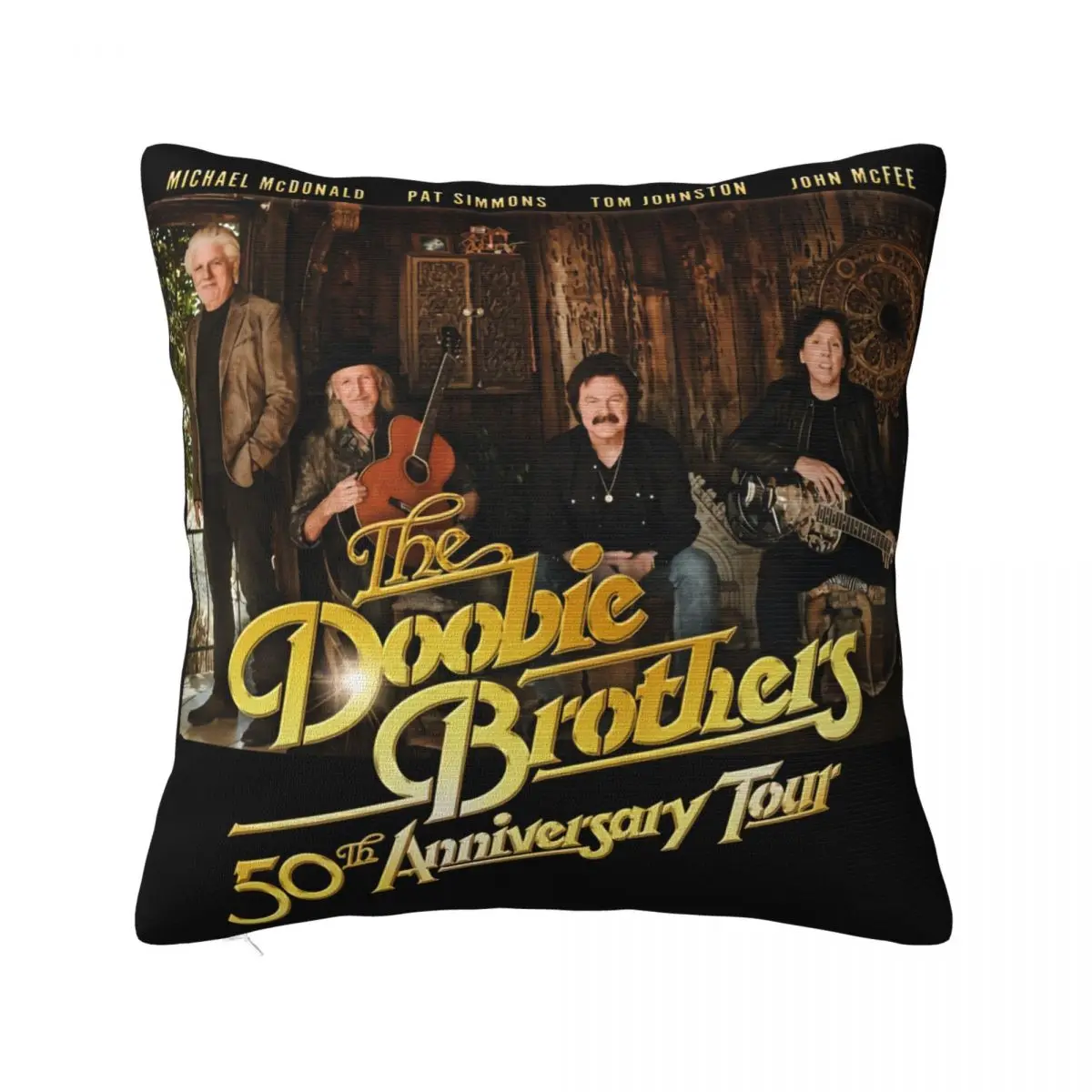 New 8899 The Doobie Brothers 50Th Anniversary Tour 2020 Dates Cartoon Character Retro Pillow Case