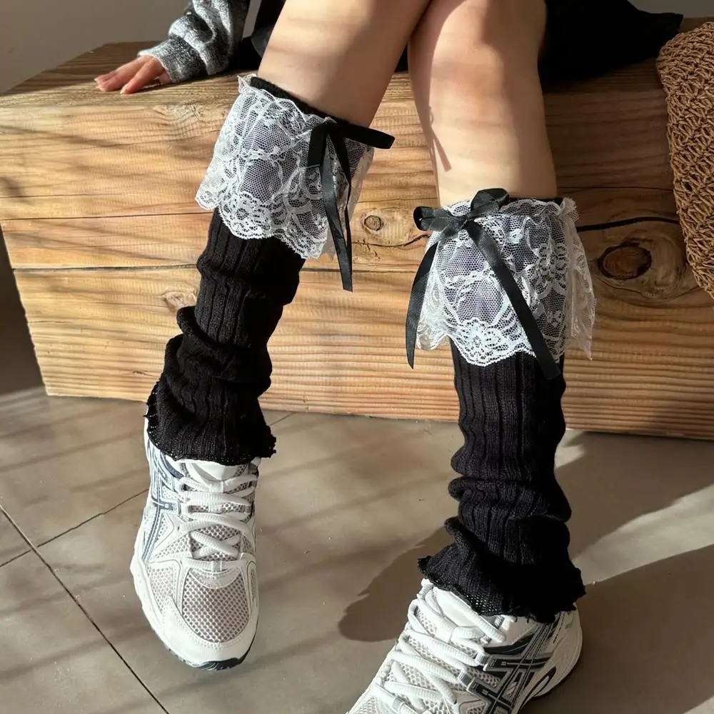 

1 пара японских гетр для ног JK Lolita, гетры Y2K, панк, готика, вязаные крючком манжеты для ботинок, белые гетры для девочек