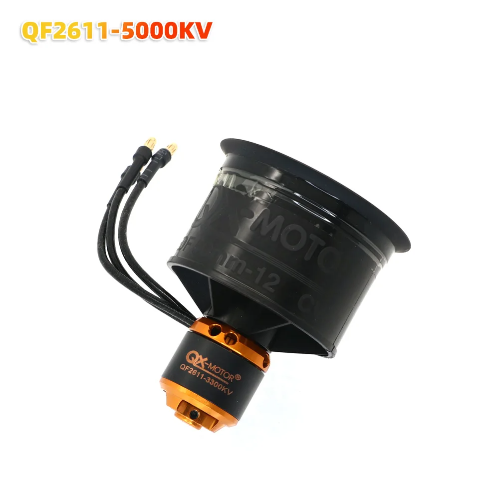 QX-MOTOR 50mm EDF QF2611 QF2611PRO 12blades Kanaalventilator met 3300KV/4000KV/4600KV/5000KV Borstelloze Motor Voor Rc Jet Vliegtuigen