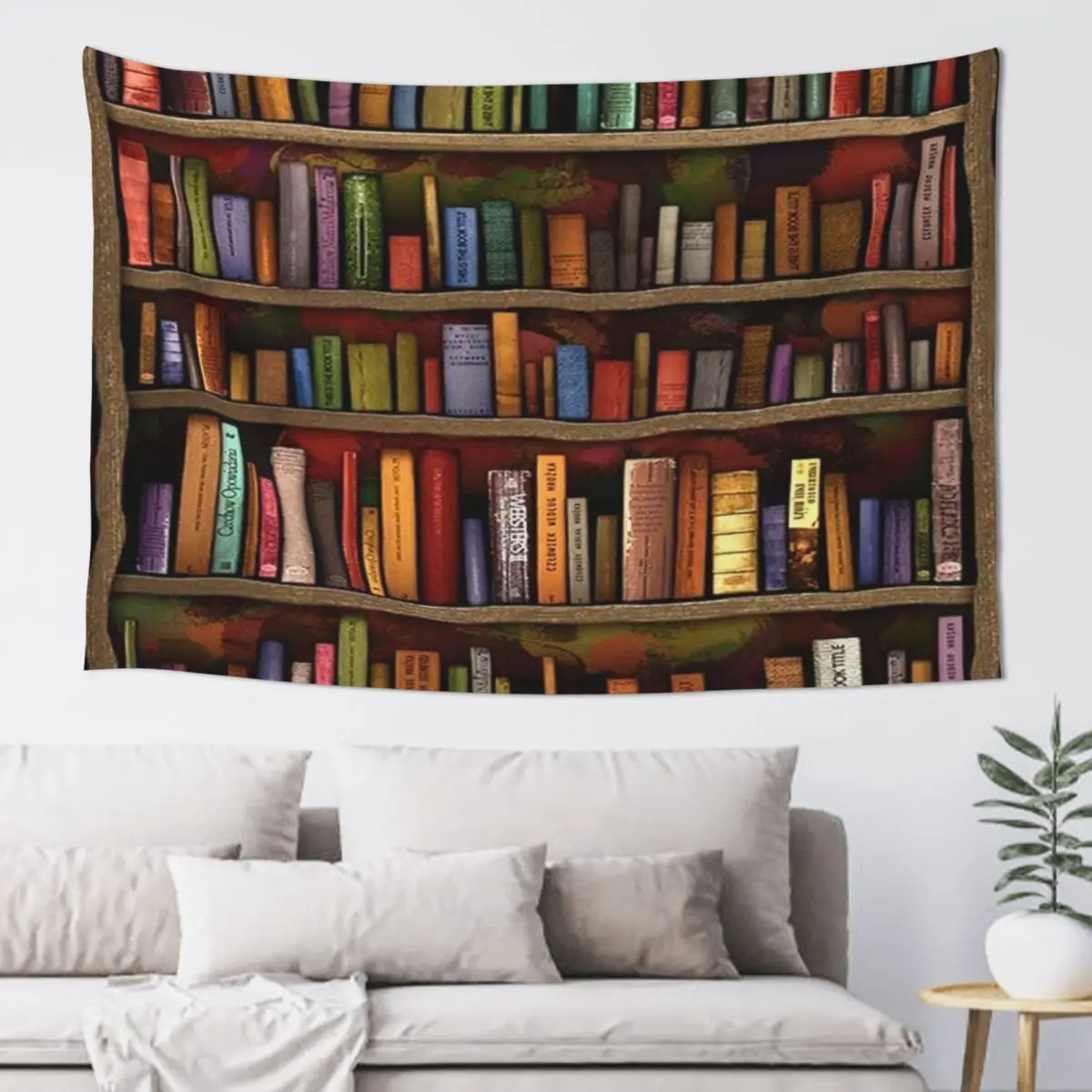 

Library Vintage Bookshelves Tapestry Wall Mural Decorative Wall Bedroom Decorations Hanging Wall Tapestry