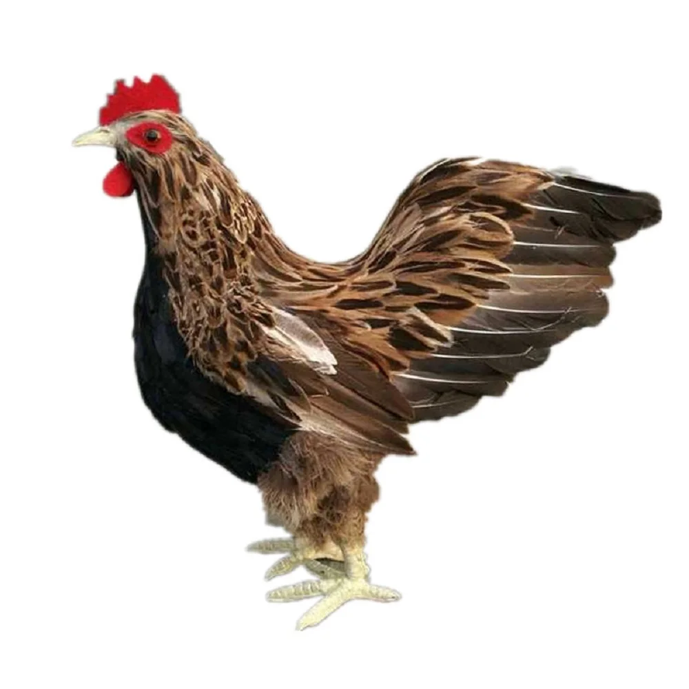 Simulation Hen 40x39x18cm Model Polyethylene&furs Hen Poultry Animal Model Home Decoration Yard Farm Props Toy gift d0183