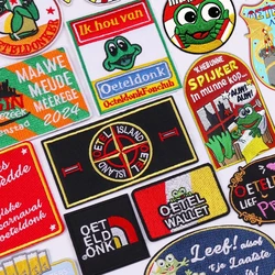 Netherland Oeteldonk Emblem Embroidery Patch Forg Carnival For Netherland Patches On Clothes Frog Iron On Patches For Clothing