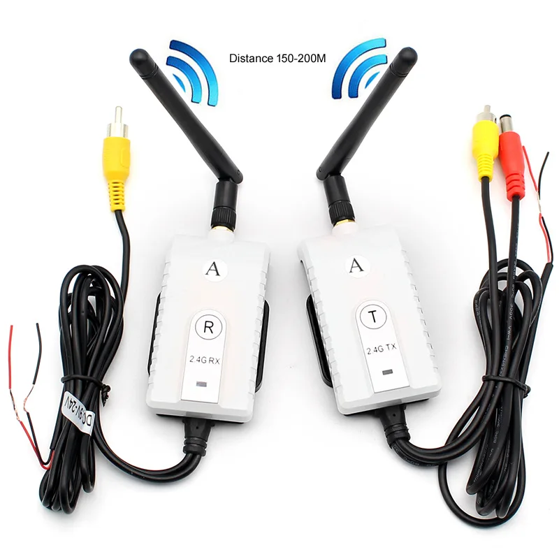 2.4 Ghz Truck Vehicle Camera Wireless Transmitter & Receiver Kit/Rearview Camera Wireless Wiring for All RCA