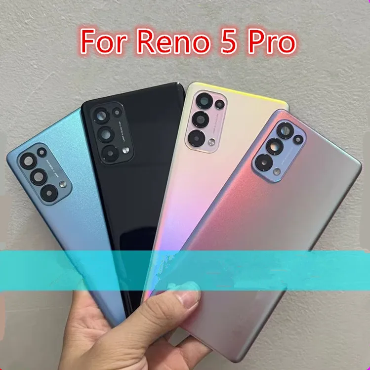 

Reno5Pro Housing For OPPO Reno 5 Pro 4G 5G 6.55" Battery Back Cover Repair Replace Door Phone Rear Case + Camera Lens