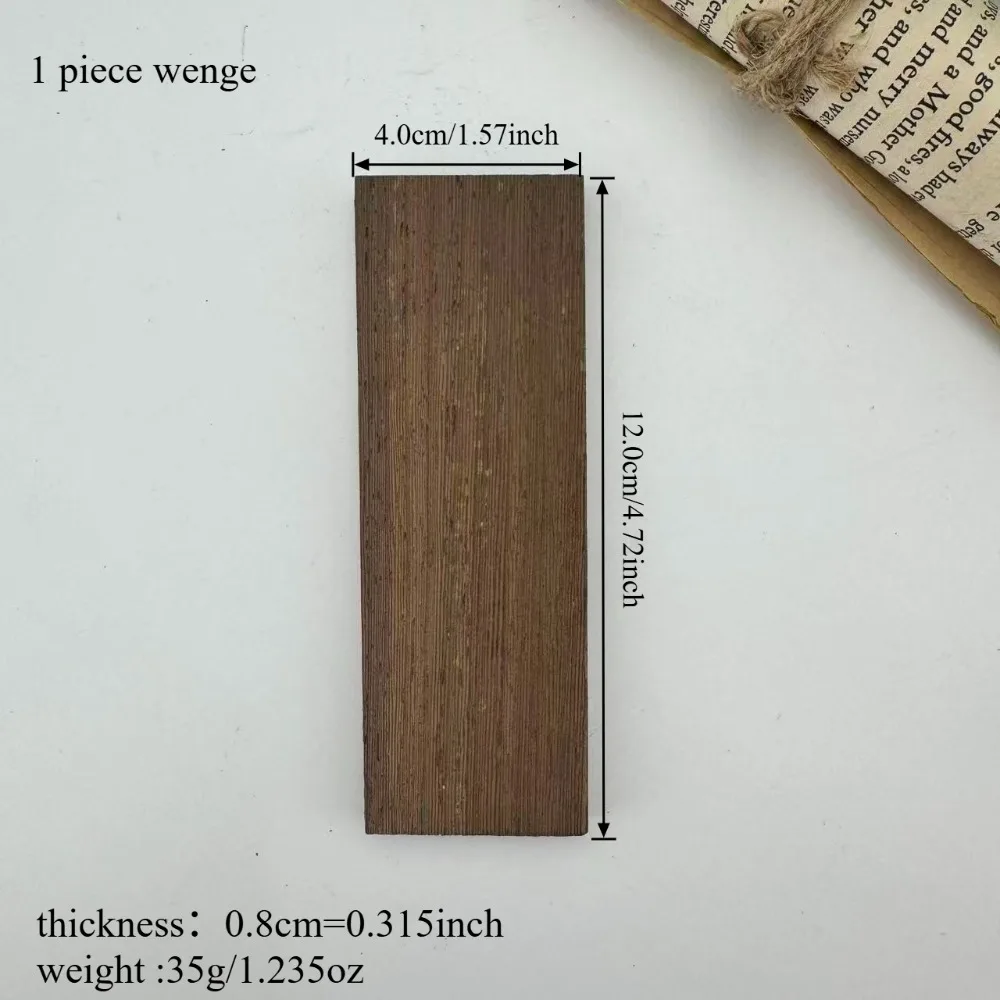 Unfinished Solid Wood Blank – 1 Piece, Knife Handle Scales for DIY Knife Making & Woodworking