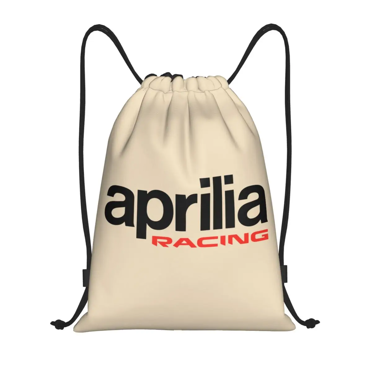 Custom Aprilias Racing Motorcycle Drawstring Bags Women Men Lightweight Sports Gym Storage Backpack