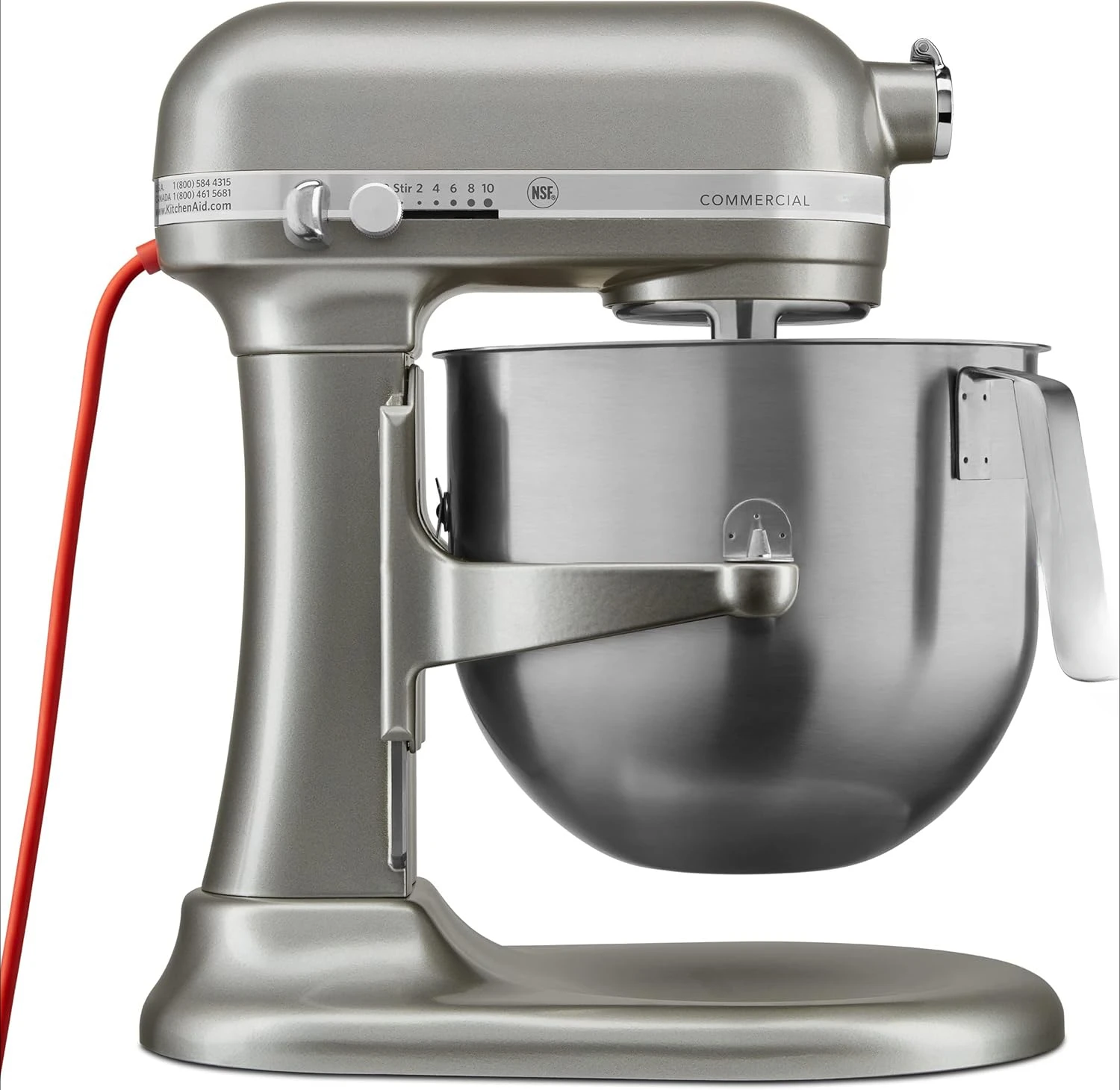 KSM8990CU 8-Quart Commercial Countertop Mixer, 10-Speed, Gear-Driven, Contour Silver