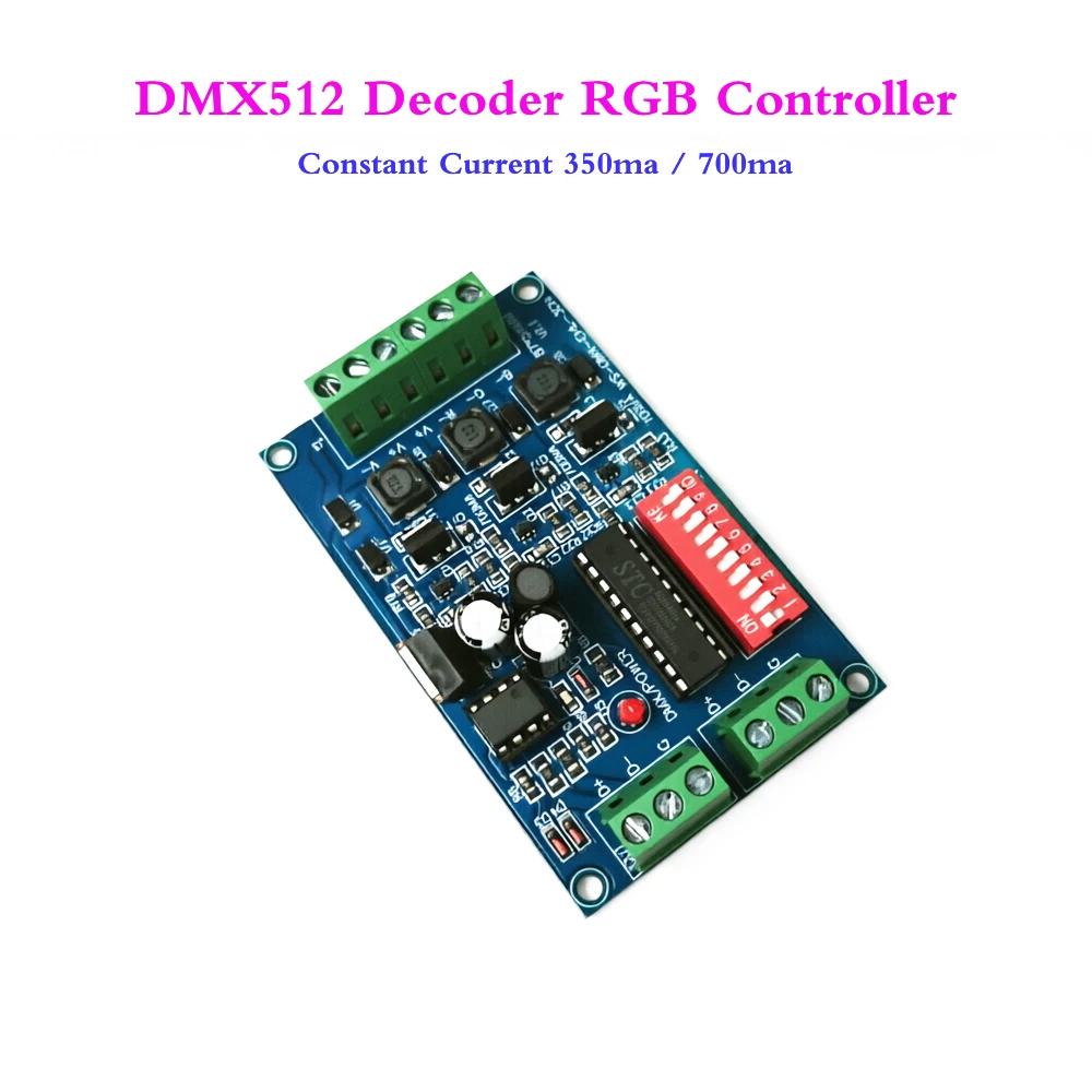 3CH DMX512 Decoder DMX RGB Controller Constant Current 350mA 700mA High-power Drive Common Anode For DC12V 24V 36V RGB Led Lamp
