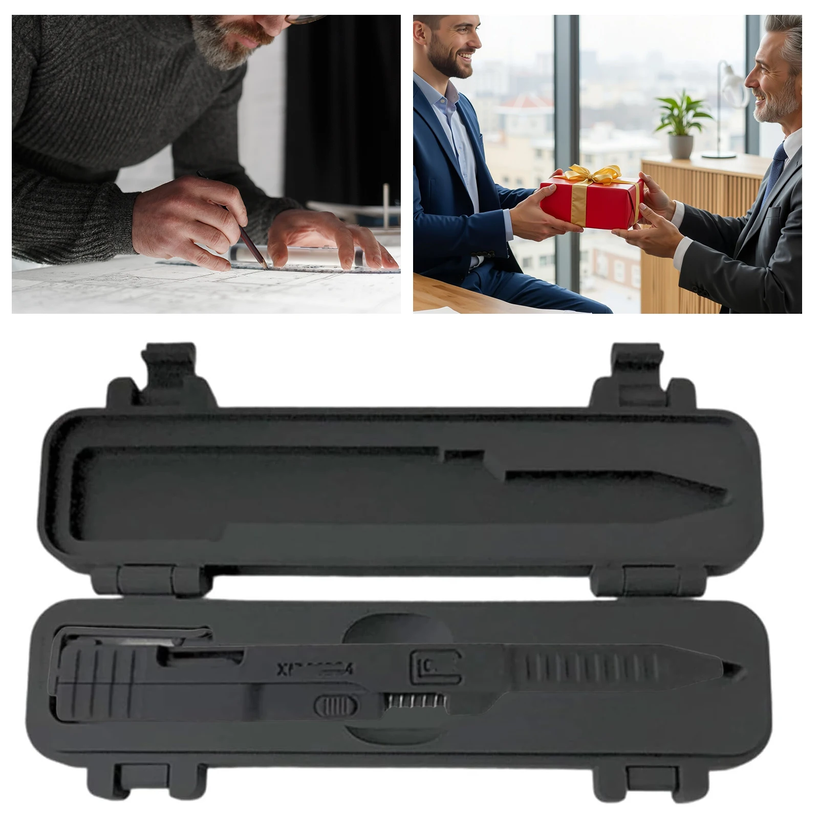 

Creative Novelty Writing Tool with Case Refillable Smooth Ink Pen 3D Printed Tactical-Themed Pen for Collectors Everyday Carry