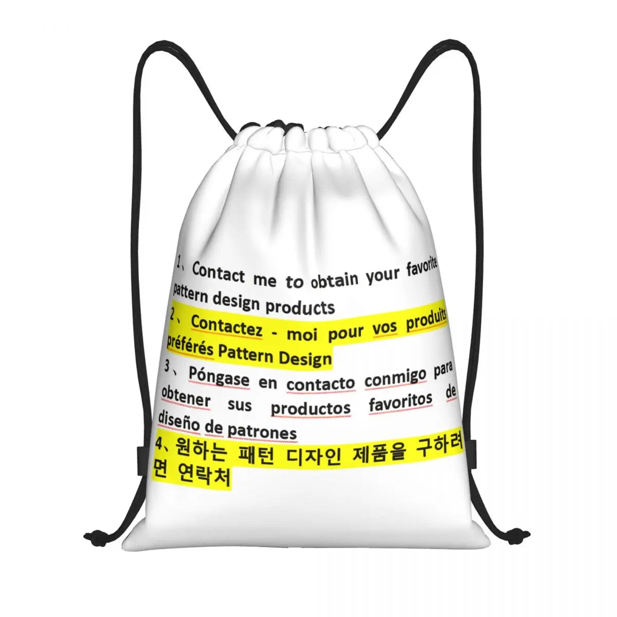 Personalized Custom Your Design Here Drawstring Backpack Sports Gym Bag for Men Women Customized Photo Logo Shopping Sackpack