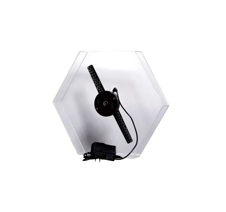 32cm Hexagonal With Cover WiFi 3D Hologram Fan 3D Holographic Projector Logo Display LED Advertising Machine