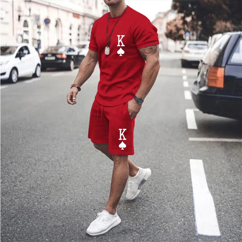 

2023 Europe And The United States Summer Men's Suit Men Slim Fashion Casual Suit Men Short Sleeve Shorts