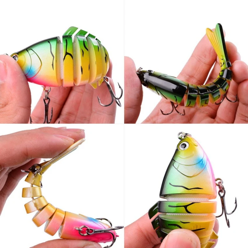 

Realistic Long Cast 7 Segments 10CM Multi Jointed Fish Minnow Wholesale Hard Lure Set for Bass Walleye Trout All Water Fishing