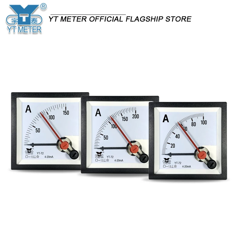 CP72 Double needle 4-20mA input explosion-proof ammeter Analog pointer meter 30A 50Hz 100%BE72 Red needle