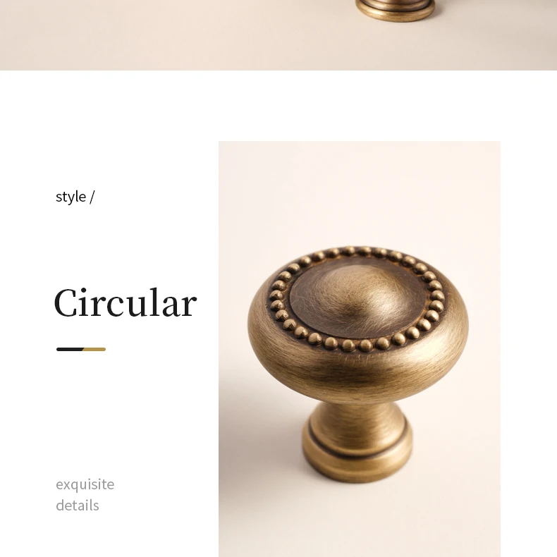 Antique brass crown cabinet handle product image 11
