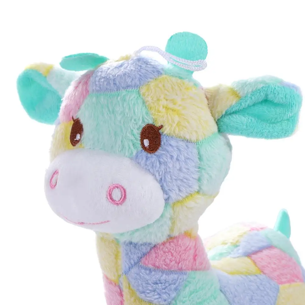 Oreiller en peluche doux pour la décoration intérieure, poupée girafe arc-en-ciel, jouets en peluche, faon au beurre de girafe