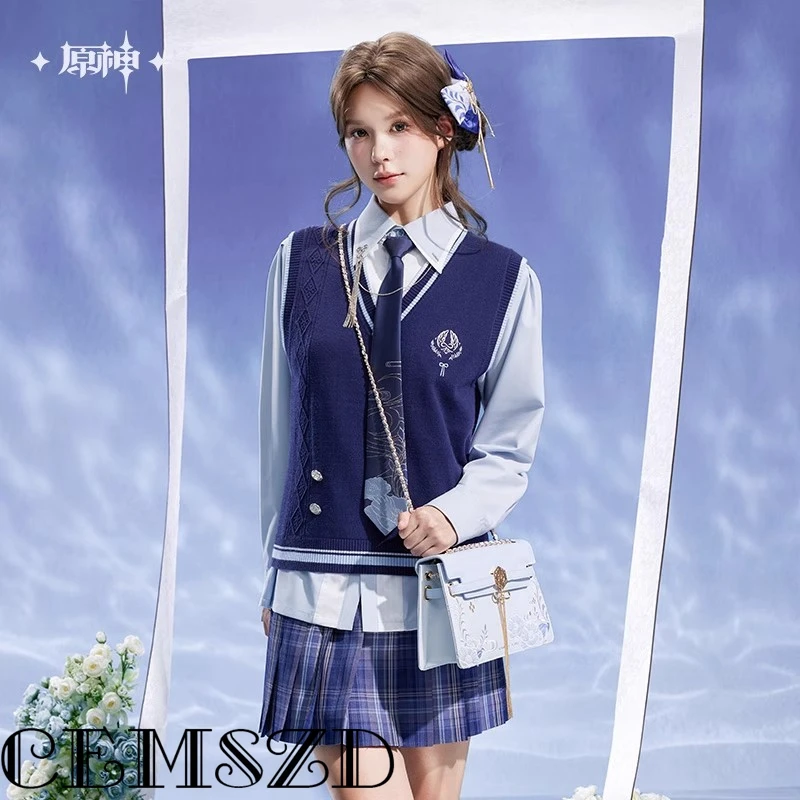 [정품] 게임 Genshin Impact Kamisato Ayato 여성용 프린지 체인 백 애니메이션 만화 체인 숄더 백 할로윈 액세서리