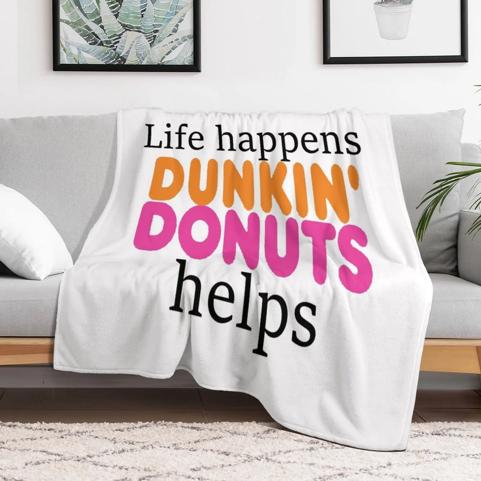 Life Happens... Dunkin Donuts Helps Throw Blanket Furry Polar Beach Blankets