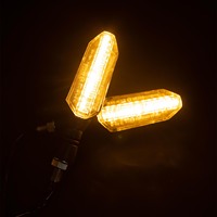 2Pcs Motorcycle LED Turn Signal Lights Water Flowing Moto Flashing Indicator Lamp Blinker Taillight for Honda Yamaha Accessories