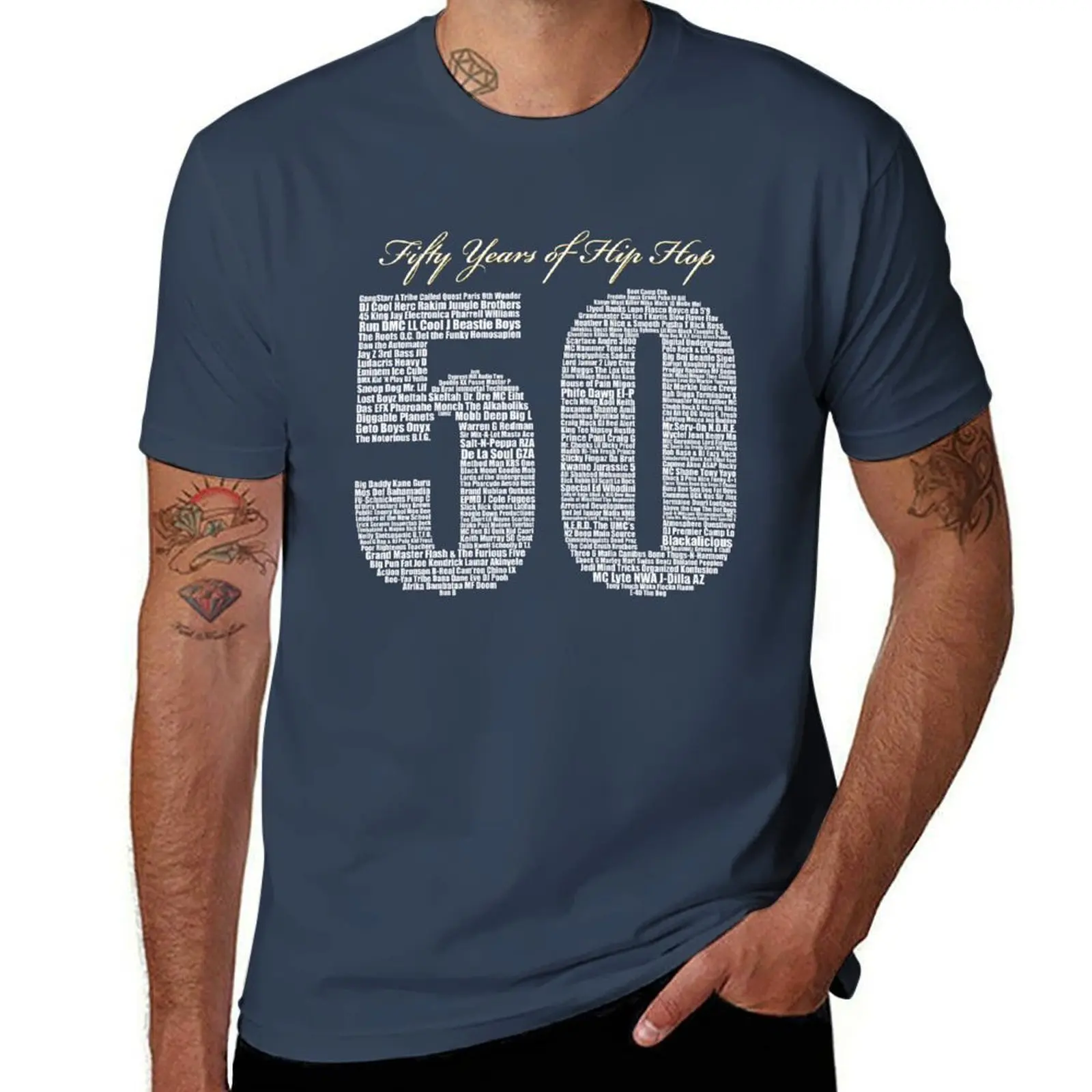 

50 Years of Hip Hop T-Shirt Halloween Casual T-Shirt