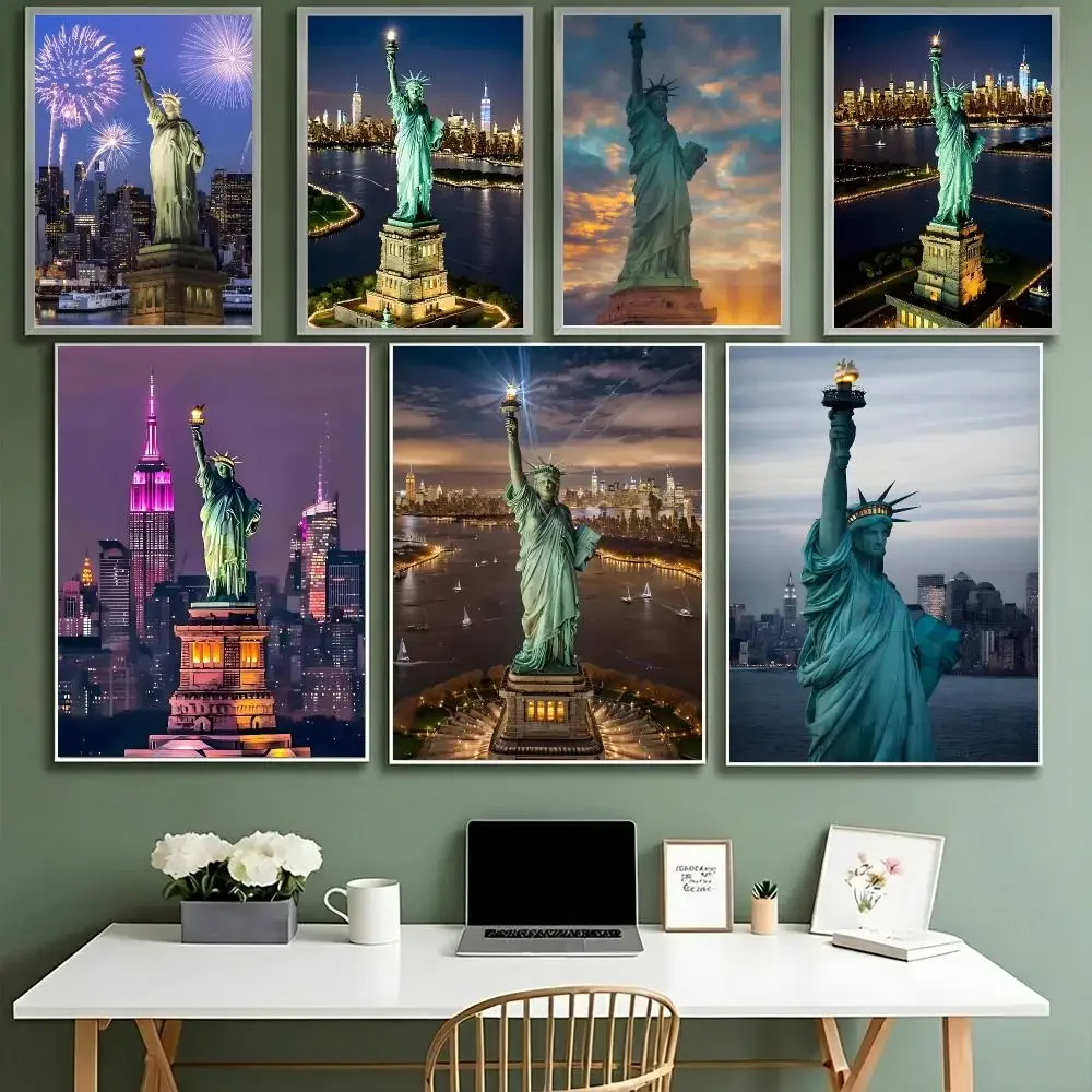 Iconic Statue of Liberty Poster HD Waterproof High-Toughness Self-Adhesive Wall Decor Universal