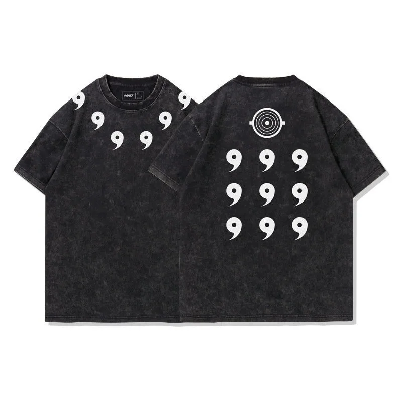 

Uchiha Madara pure cotton short-sleeved T-shirt new Naruto animation high-value washing and old heavy short-sleeved wholesale
