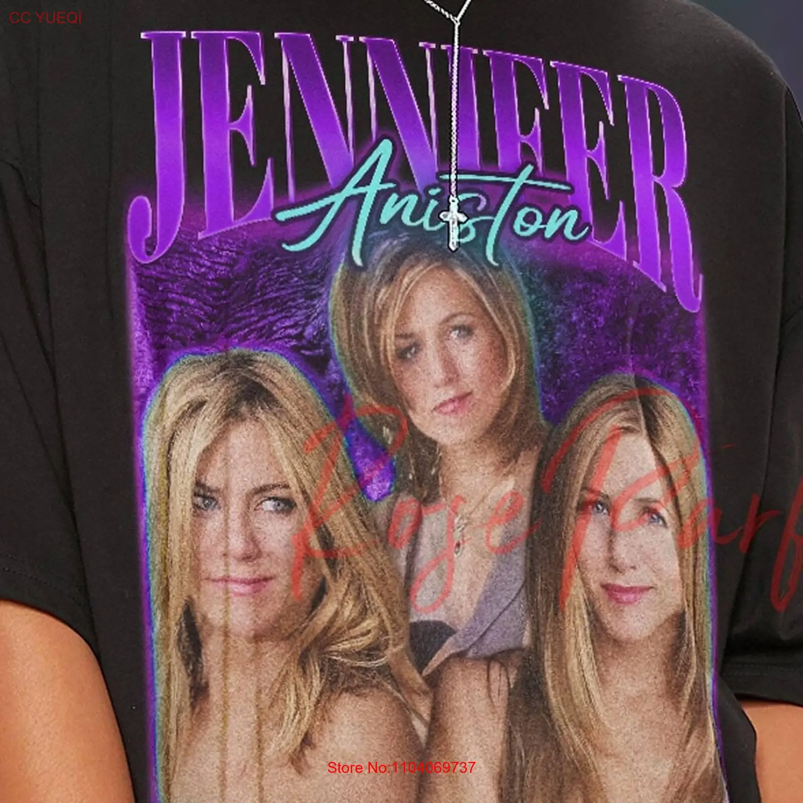 JENNIFER ANISTON Retro T-shirt - Jennifer Aniston Tee, Jennifer Aniston Long Sle