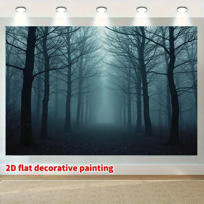 Ein 2D-Flachbanner mit dem Thema Geisterwald – ideal für die Halloween-Dekoration!